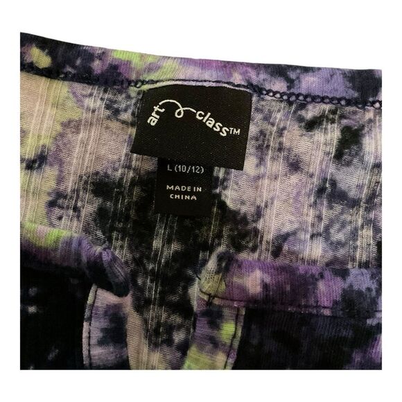 Art Class Vibrant Purple and Black Tie-Dye Dress - Picture 3 of 4